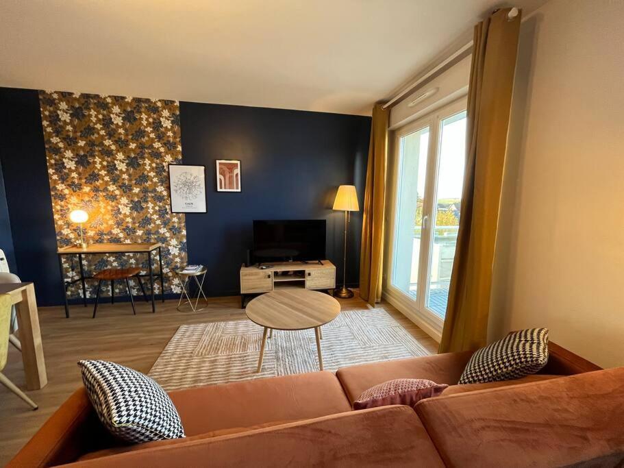 Appartement Dahlia, Appt Cosy Avec Parking Et Balcon à Caen Extérieur photo